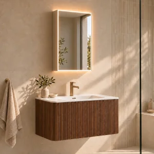 Faeber Edge 500 Led 1 Door Illuminated Mirror Cabinet (recess Compatible)