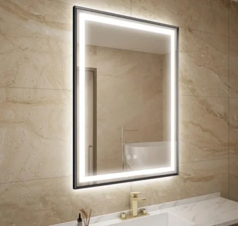Faeber Noir Frame 600x750 Led Mirror - Sample detail view - Image 2