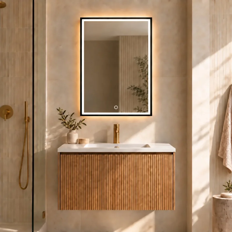 Faeber Noir Frame 600x750 Led Mirror - Sample product image - Image 1