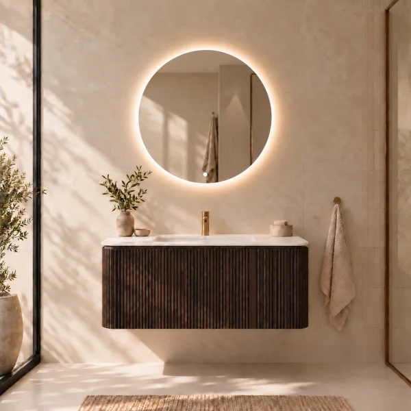 Faeber Glow 800 Round Steam Free Illuminated LED Mirror
