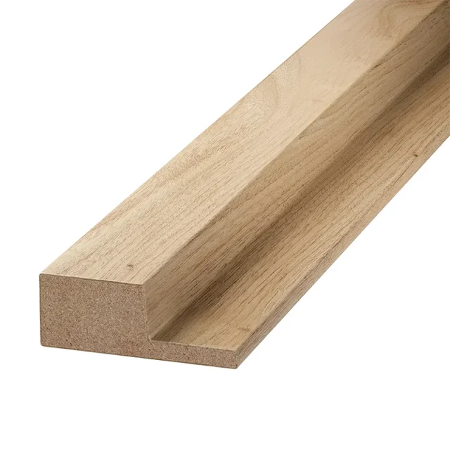 Abacus Slatwall - Slatted Wall Panelling Oak End Cap Tongued product image - Image 1