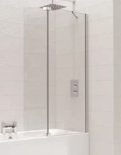 Kudos Ultimate Fold Away Bath Screen Deflector Panel (right Hand) - Chrome product image - Image 1