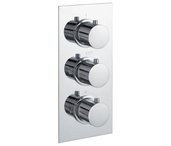 Round 2 Outlet Thermostat Shower Valve Chrome 
