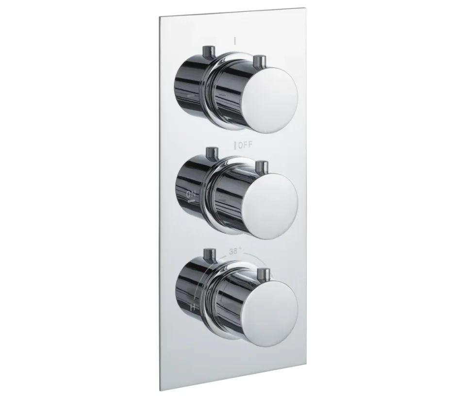 Round 2 Outlet Thermostat Shower Valve Chrome  product image - Image 1