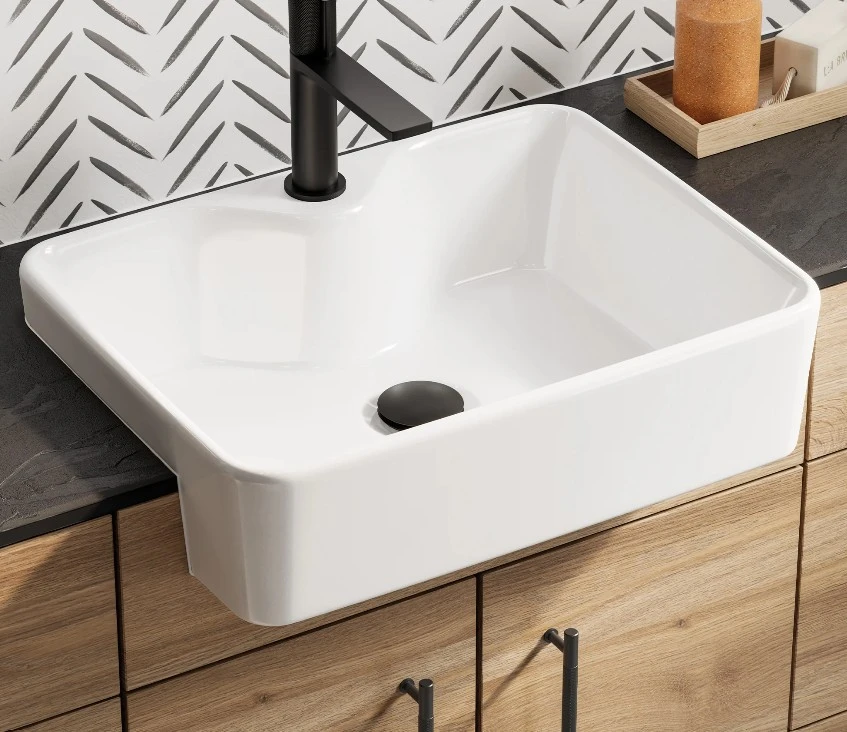 HIB Genesis Neo Square Semi-Recessed Basin