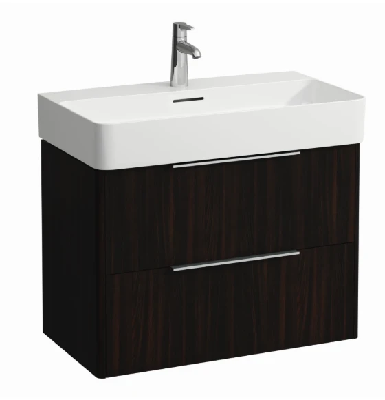 Laufen Base For Val 750mm Vanity Unit 735 X 530h X 390mm W/ Two Drawers - Dark Elm