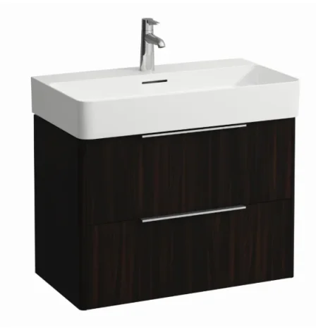 Laufen Base For Val 750mm Vanity Unit 735 X 530h X 390mm W/ Two Drawers - Dark Elm product image - Image 1