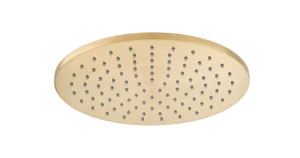 Vado Individual Single Function Easy Clean Round Shower Head 250mm Brushed Gold