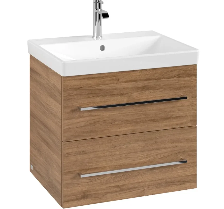 Avento Oak Kanvas 630mm 2 draw vanity unit  product image - Image 1