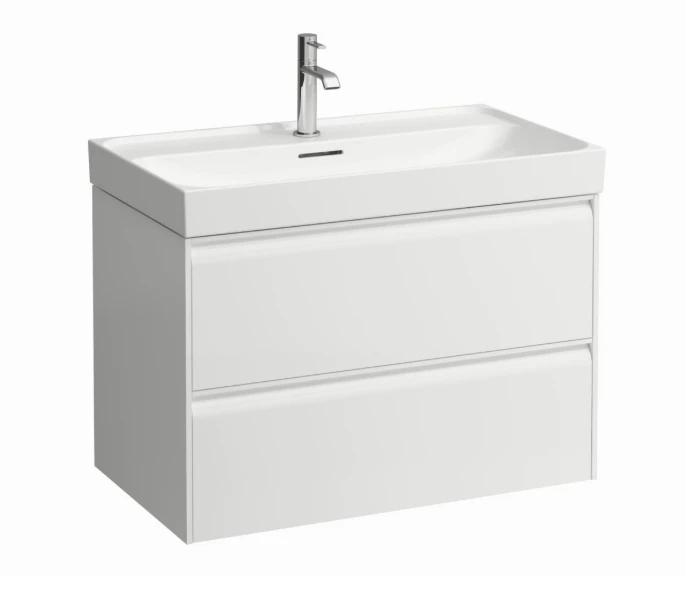 Laufen Meda Vanity Unit 800 X 450 X 515mm 2 Drawer For Washbasin 8.1711.6 - Matt White