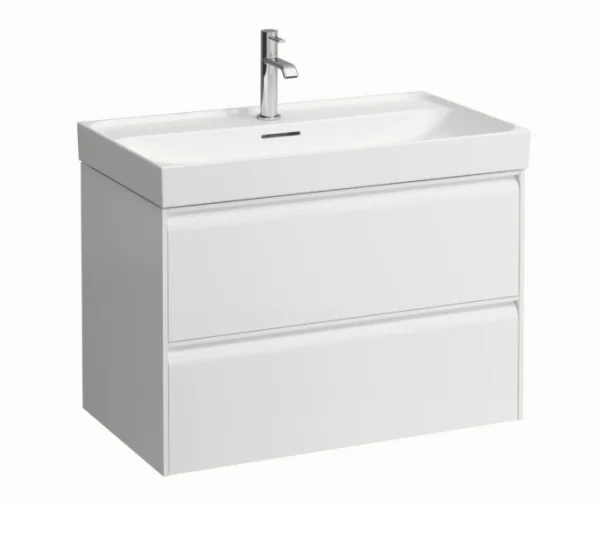 Laufen Meda Vanity Unit 800 X 450 X 515mm 2 Drawer For Washbasin 8.1711.6 - Matt White