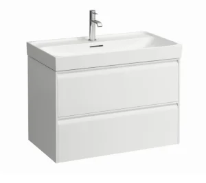 Laufen Meda Vanity Unit 800 X 450 X 515mm 2 Drawer For Washbasin 8.1711.6 - Matt White