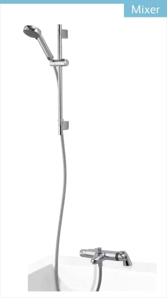 Aqualisa Midas 100 Bath Shower Mixer - Adjustable Head