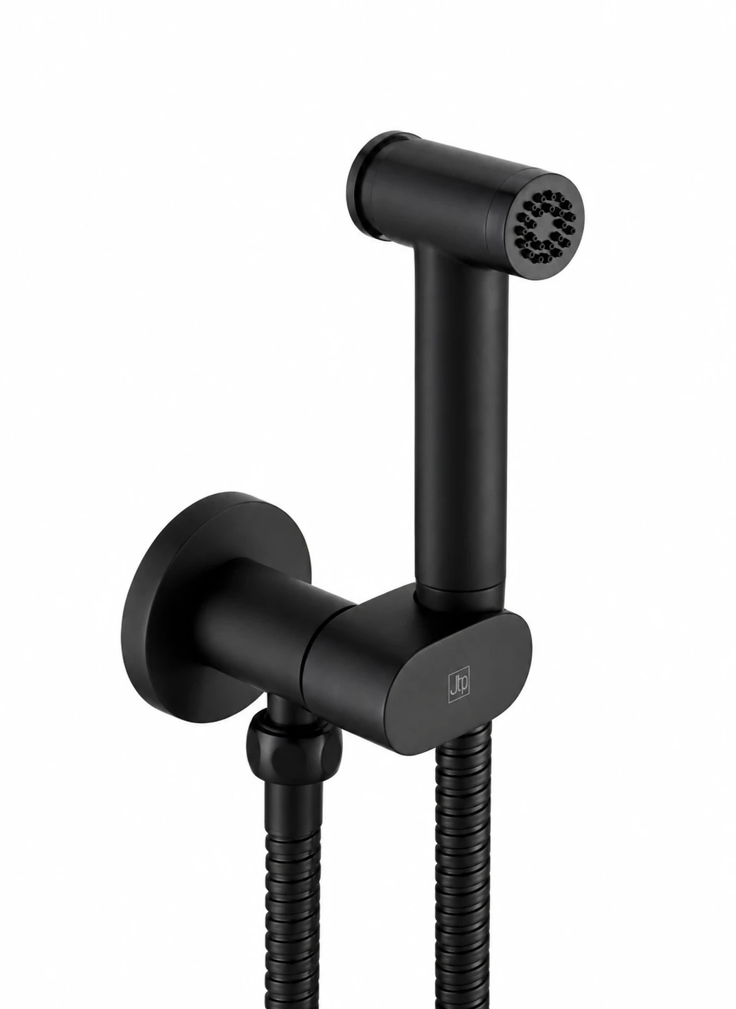 Douche set with safety stop Matt Black 