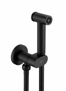 Douche set with safety stop Matt Black 