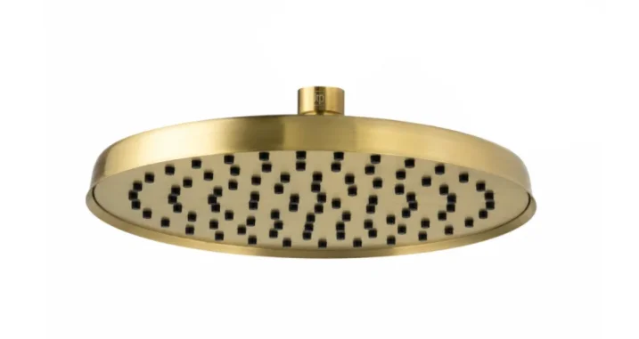 Kono Shower Head 250mm Brushed Brass product image - Image 1