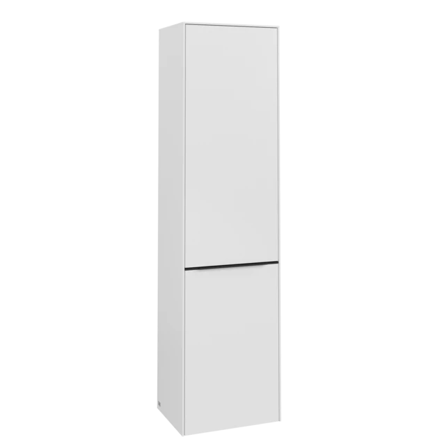 Villeroy & Boch Subway 3.0 Tall cabinet, 1 door, 1 laundry flap, 450 x 1710 x 362 mm, Pure White / Pure White