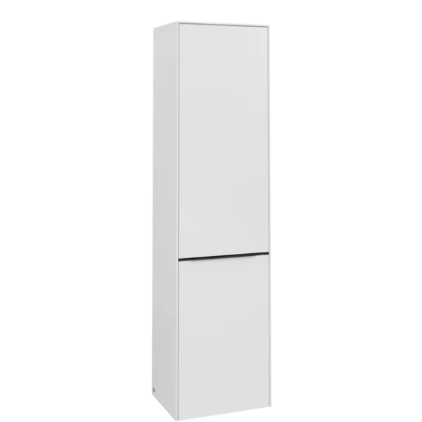 Villeroy & Boch Subway 3.0 Tall cabinet, 1 door, 1 laundry flap, 450 x 1710 x 362 mm, Pure White / Pure White