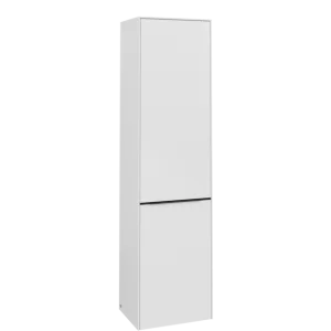 Villeroy & Boch Subway 3.0 Tall cabinet, 1 door, 1 laundry flap, 450 x 1710 x 362 mm, Pure White / Pure White