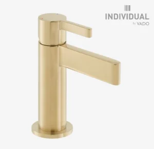 Vado Individual Edit Mini Mono Basin Mixer Brushed Gold