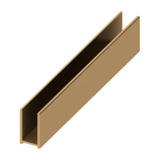 Abacus Glass Surface Channel Pack Brushed Brass 10mm product image - Image 1