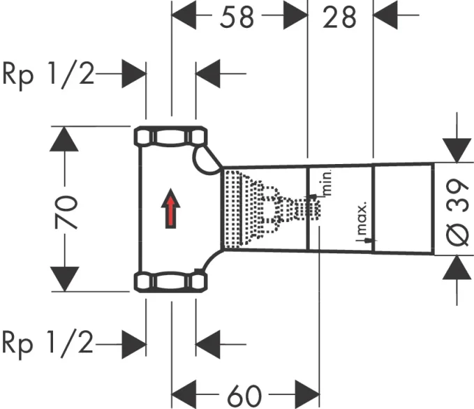 Hansgrohe Basic Set For Conc.valve Spindle Dn15 detail view - Image 2