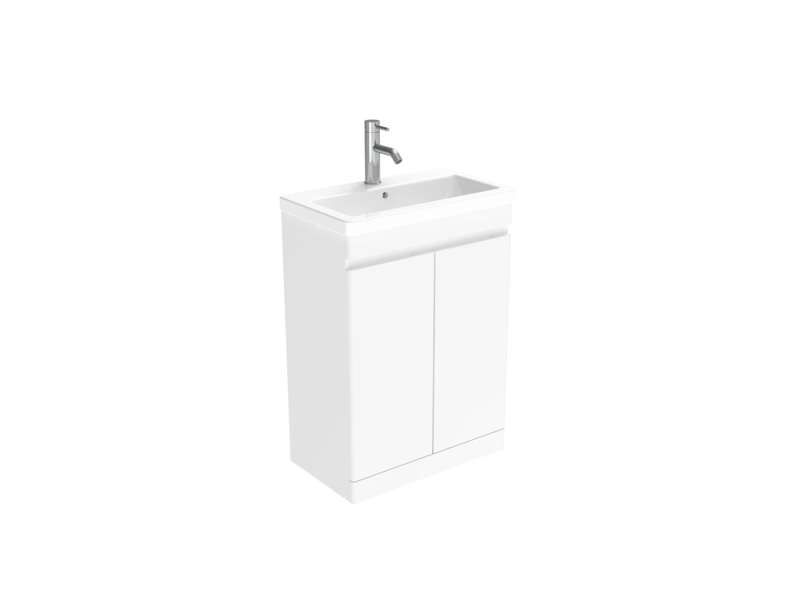 Saneux Air 60cm 2 Door Floor Standing Unit ' Gloss White