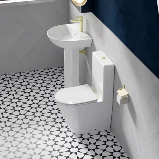 Artesan Ariel Rimless Close Coupled Pan - Closed Back