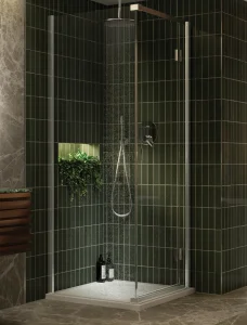 Kudos Pinnacle8 800mm Hinged Corner Door - Right Hand - Chrome