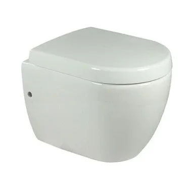 Villeroy & Boch Subway Compact Washdown Toilet Wall-mounted, Oval, Horizontal Outlet 355 X 480 Mm White Alpin (6604.10.01) product image - Image 1
