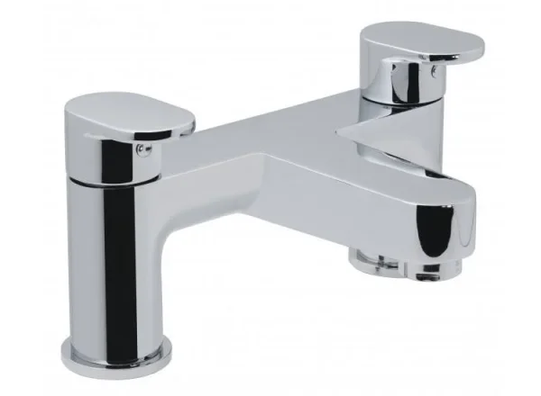 Vado Life 2 Hole Bath Filler Deck Mounted Chrome detail view - Image 2