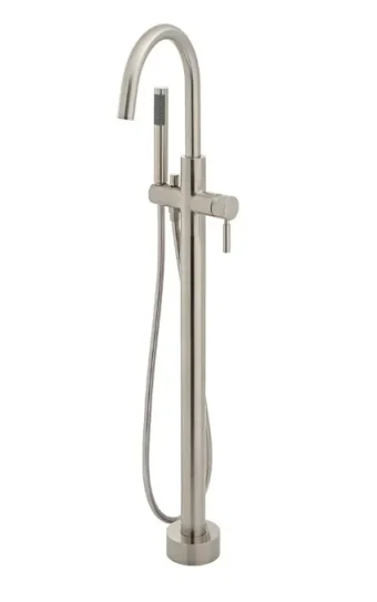 Vado Individual Origins Floor Standing Bath Shower Mixer Brushed Nickel product image - Image 1