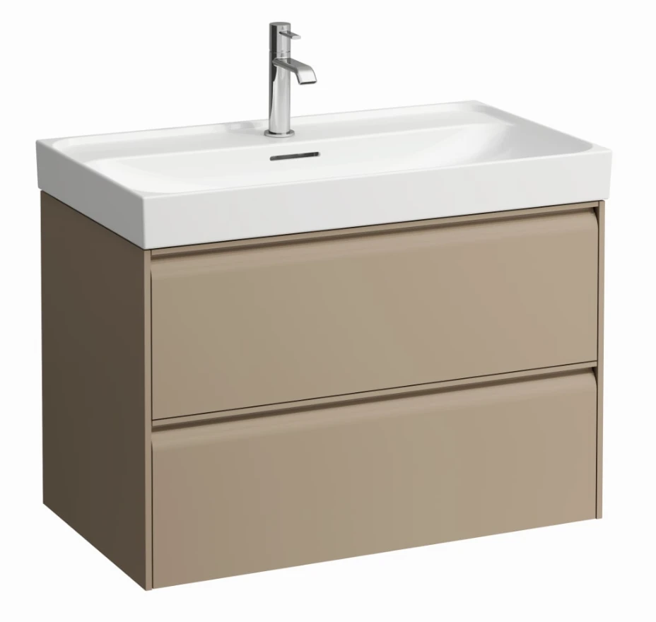 Laufen Meda Vanity Unit 800 X 450 X 515mm 2 Drawer For Washbasin 8.1011.7 - Cappuccino