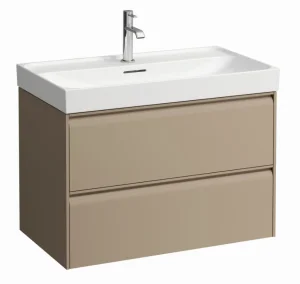 Laufen Meda Vanity Unit 800 X 450 X 515mm 2 Drawer For Washbasin 8.1011.7 - Cappuccino