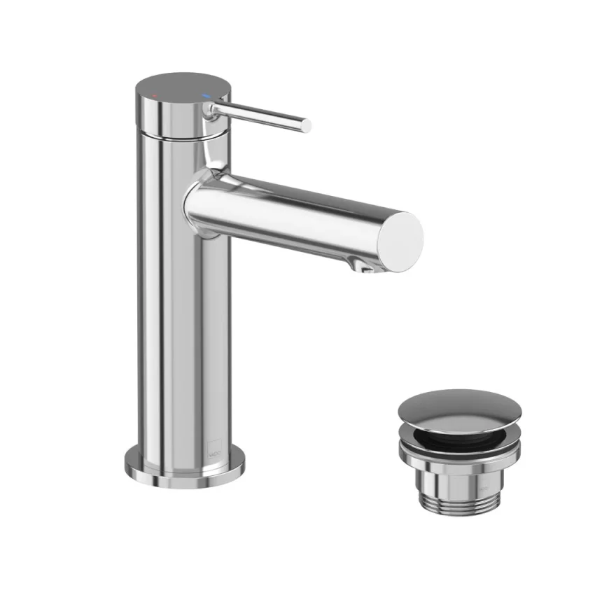 Vado Safari Lever Cold Start Mono Basin Mixer + Universal Basin Waste Chrome product image - Image 1