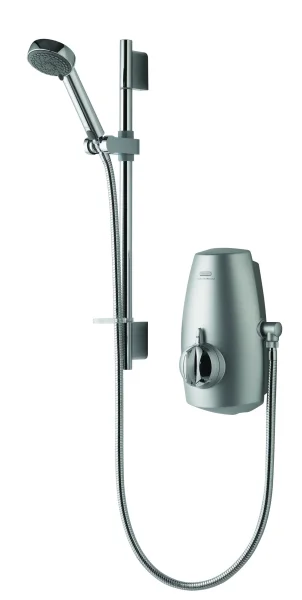 Aqualisa Aquastream Power Shower With Adjustable Head - Satin Chrome