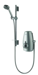 Aqualisa Aquastream Power Shower With Adjustable Head - Satin Chrome
