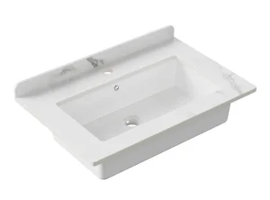 Hib Kingsbury 60cm Quartz Countertop & Underslung Basin White Marble