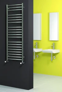 Reina Eos 600 X 720 Curved Stainless Steel Towel Rail