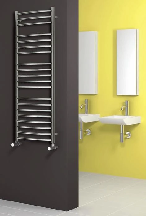 Reina Eos 600 X 430 Curved Stainless Steel Towel Rail