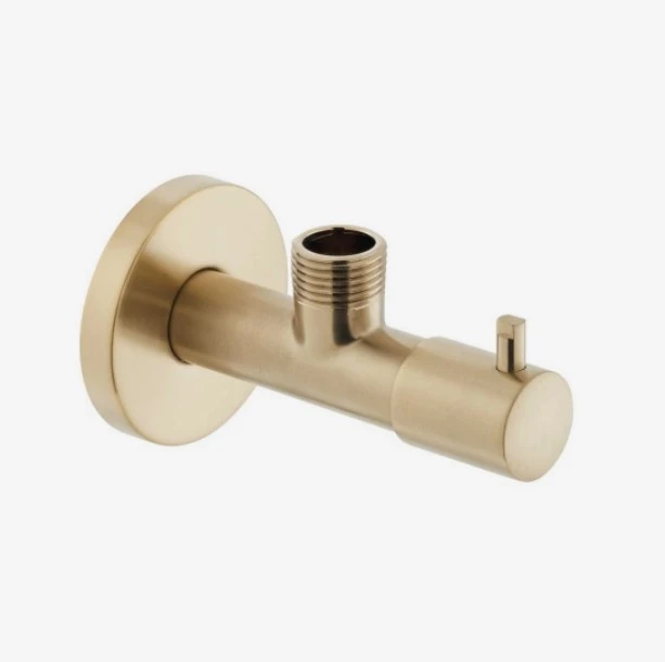 Vado Individual Quarter Turn Angle Valve Including Integrated Filter 1/2" X 1/2" Brushed Gold