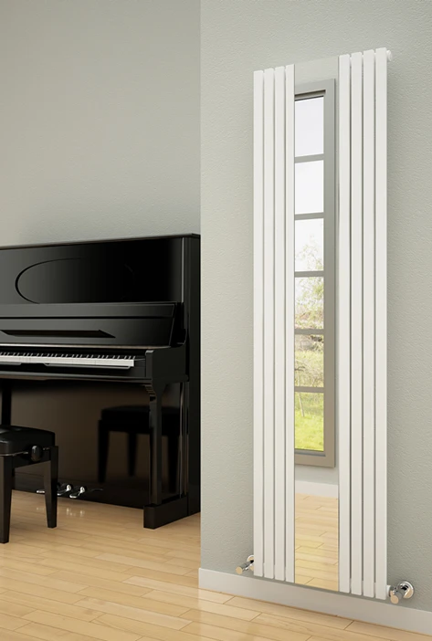 Reina Reflect 1800 X 449 Black Designer Radiator