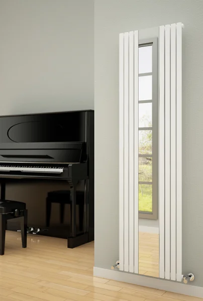 Reina Reflect 1800 X 449 Black Designer Radiator