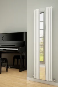 Reina Reflect 1800 X 449 Black Designer Radiator
