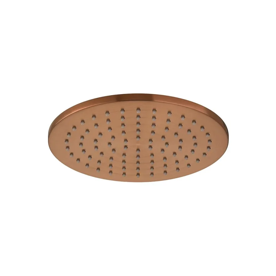Vado Individual Single Function Easy Clean Round Shower Head 200mm Brushed Bronze product image - Image 1