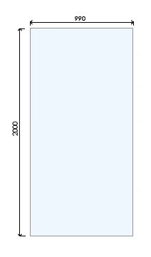 Abacus X Series Straight 10mm Glass 990mm