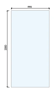 Abacus X Series Straight 10mm Glass 990mm