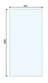 Abacus X Series Straight 10mm Glass 990mm product image - Image 1