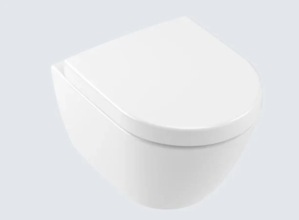 Villeroy & Boch Subway 2.0 Compact Washdown Toilet Wall-mounted, Oval, Horizontal Outlet 355 X 480 Mm White Alpin Ceramicplus (5606.10.r1)