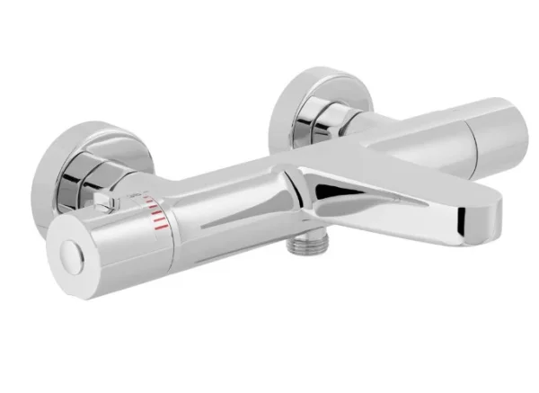 Axces By Vado Sirkel Wall Mounted Thermostatic Bath Shower Mixer Chrome Plated
